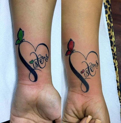 Legal essa forma de coração de irmã tatuagens
