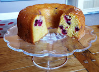 cranberry and orange drizzle cake