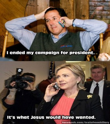 Santorum drops out!                     