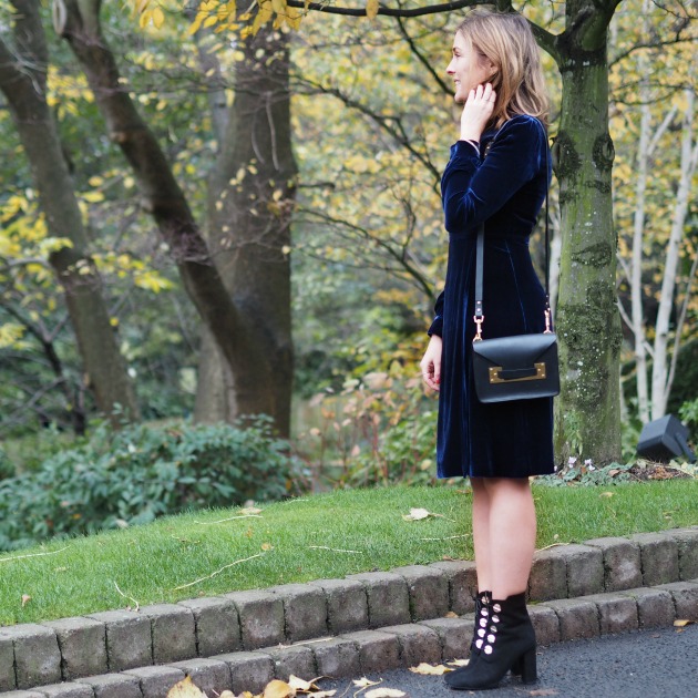 lk bennett velvet dress