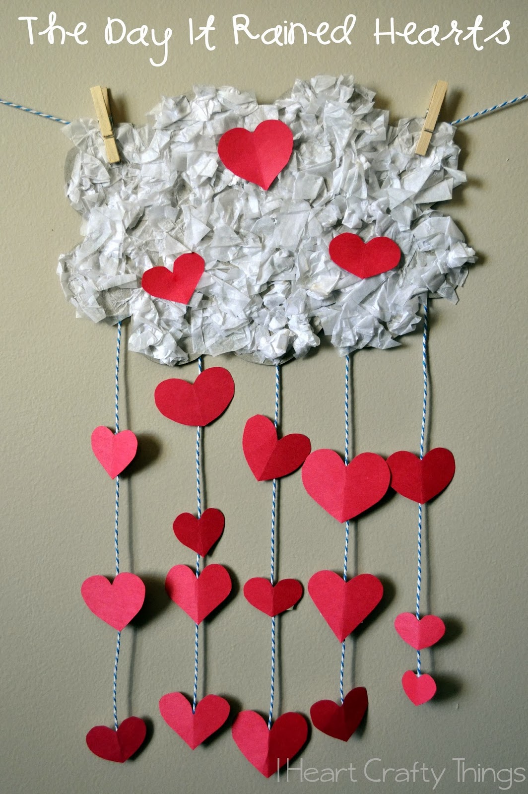 The Day it Rained Hearts Valentines Craft for Kids | I Heart Crafty Things