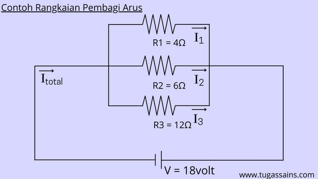 Pengertian dan Contoh Rangkaian Pembagi Arus