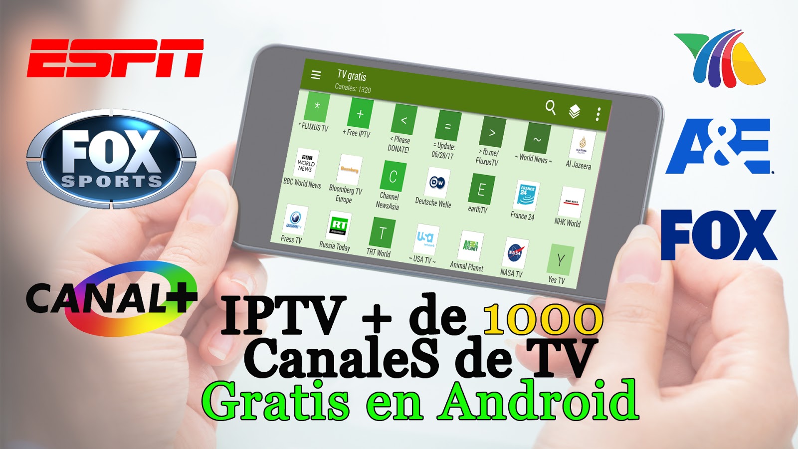 TELEVISION GRATIS EN TU ANDROID IPTV// + de 1000 CANALES GRATIS EN