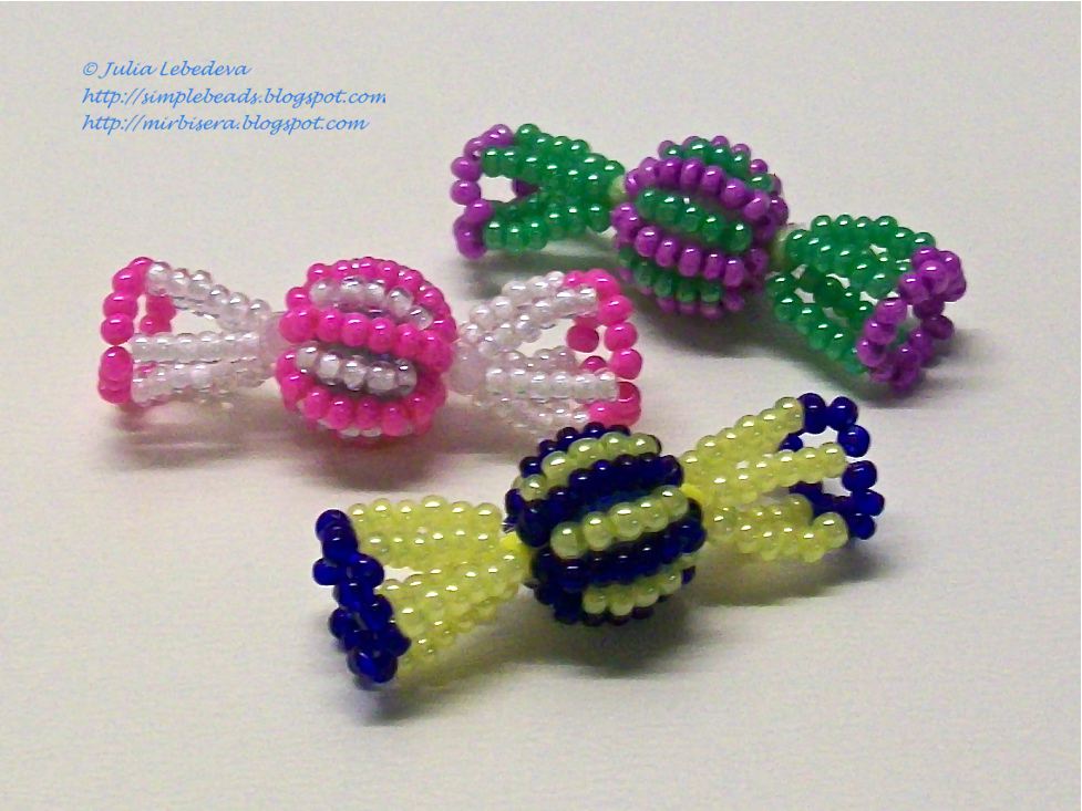 Beading for the very beginners: Beaded candy