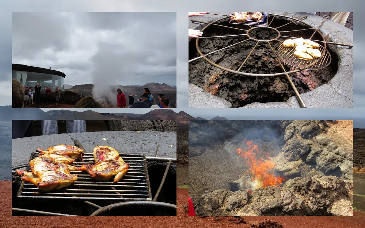 What to do in Lanzarote in January: Demonstrations at Timanfaya National Park