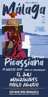 2019 - Cartel taurino de Málaga - Corrida de toros Picassiana