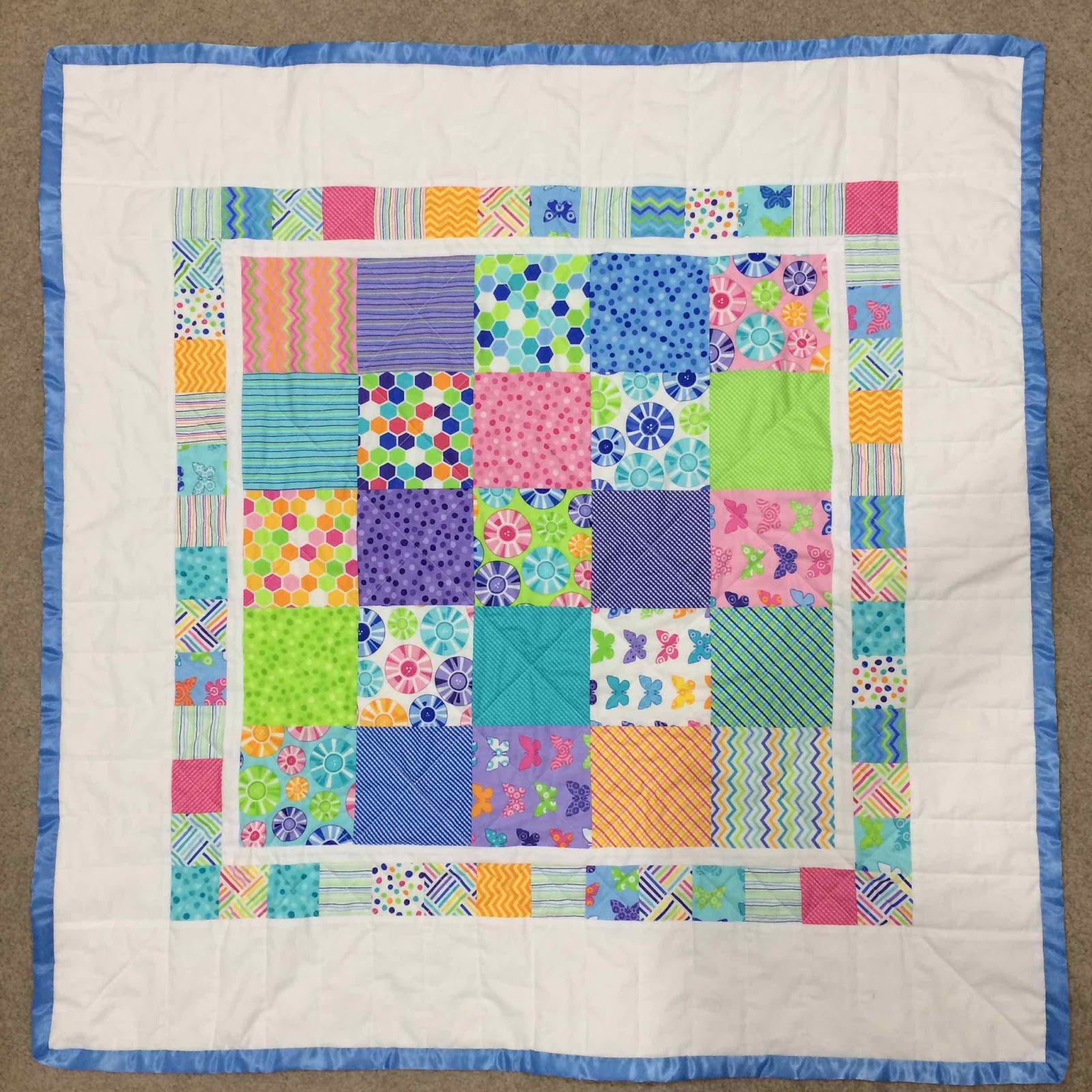 Hand Made Karma Charms Quilt for Baby Vivian