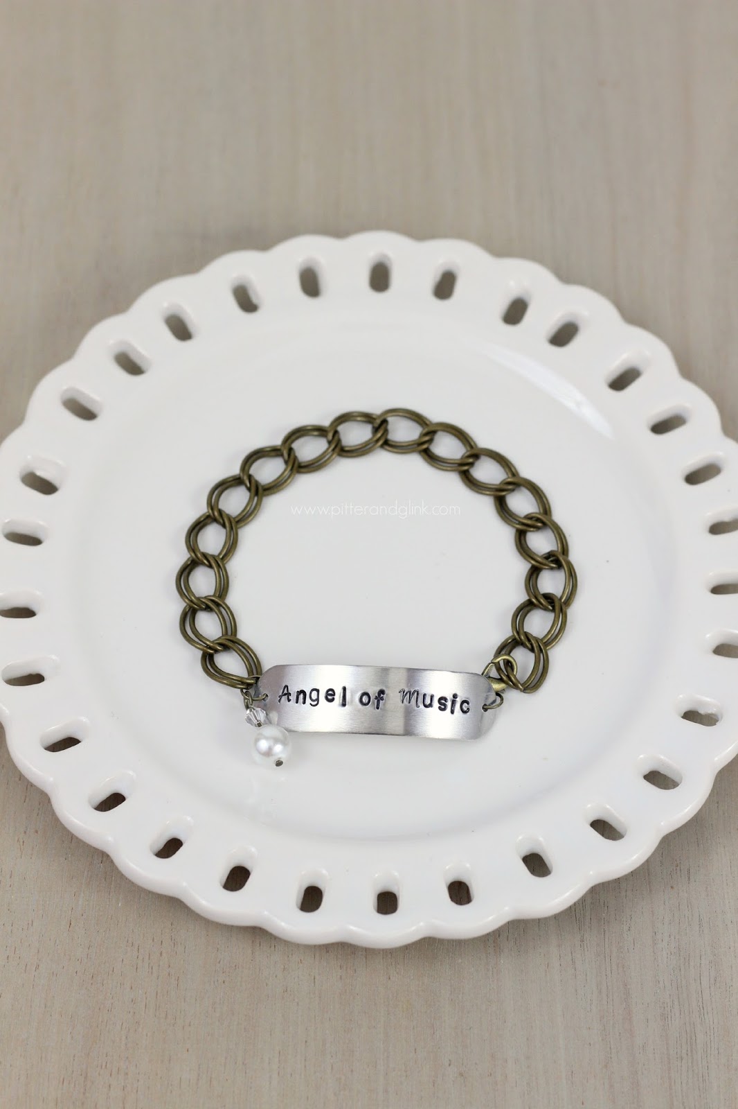 PitterAndGlink A Handmade Gift Idea DIY Metal Stamped Bracelet