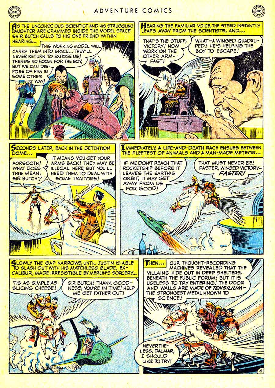 Frank Frazetta golden age 1950s dc shining knight comic book page art - Adventure Comics #159