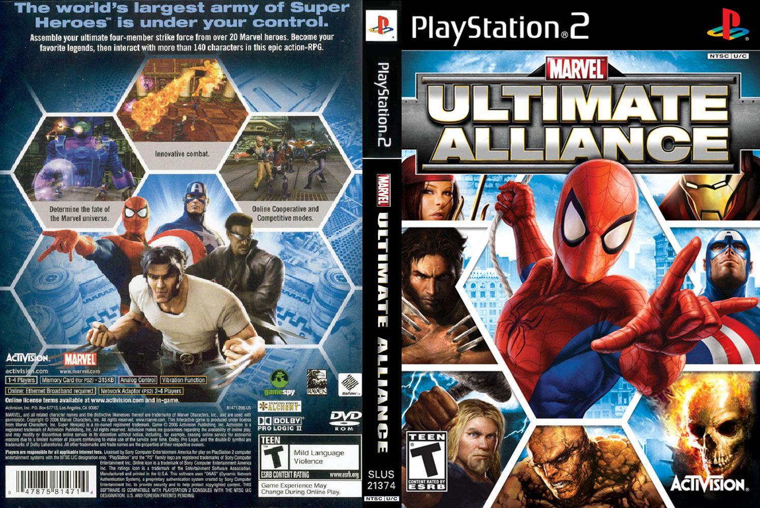 Tudo Capas 04 Marvel Ultimate Alliance Capa Game PS2