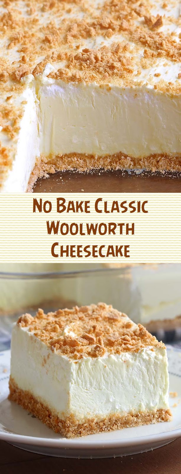 No Bake Classic Woolworth Cheesecake