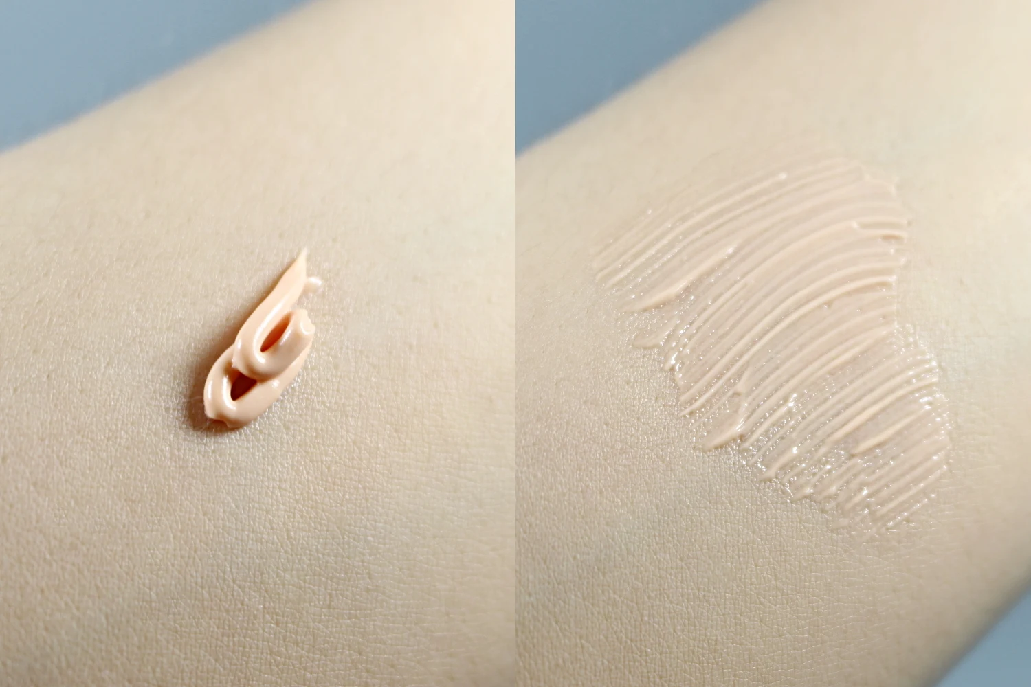 a close-up swatch on a light skin of a classic primer by city color cosmetics
