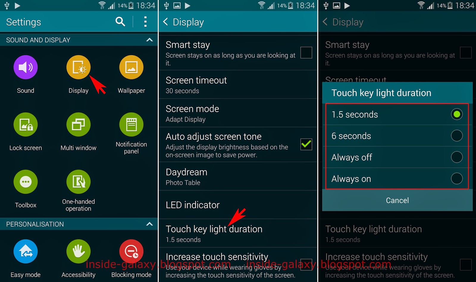 Inside Galaxy Samsung Galaxy S5 How to Adjust Touch Key Light