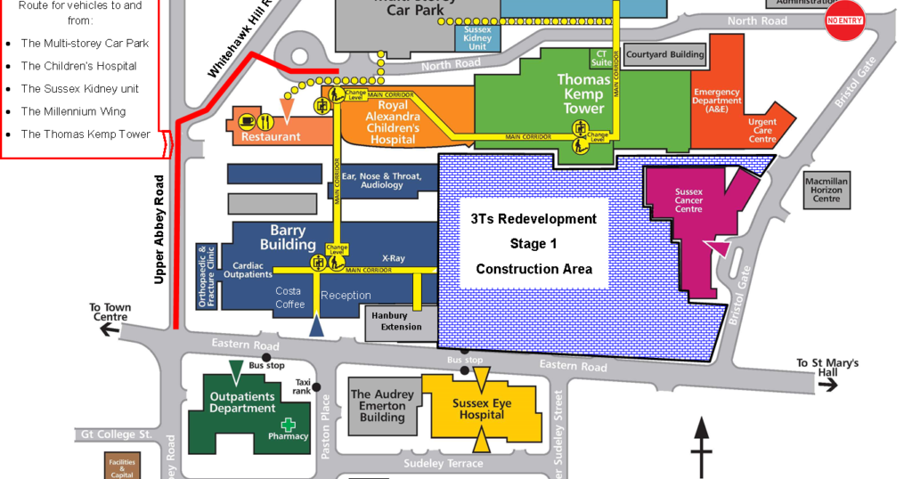 #Brighton Bits: Road changes at the RSCH: 22 & 29 April