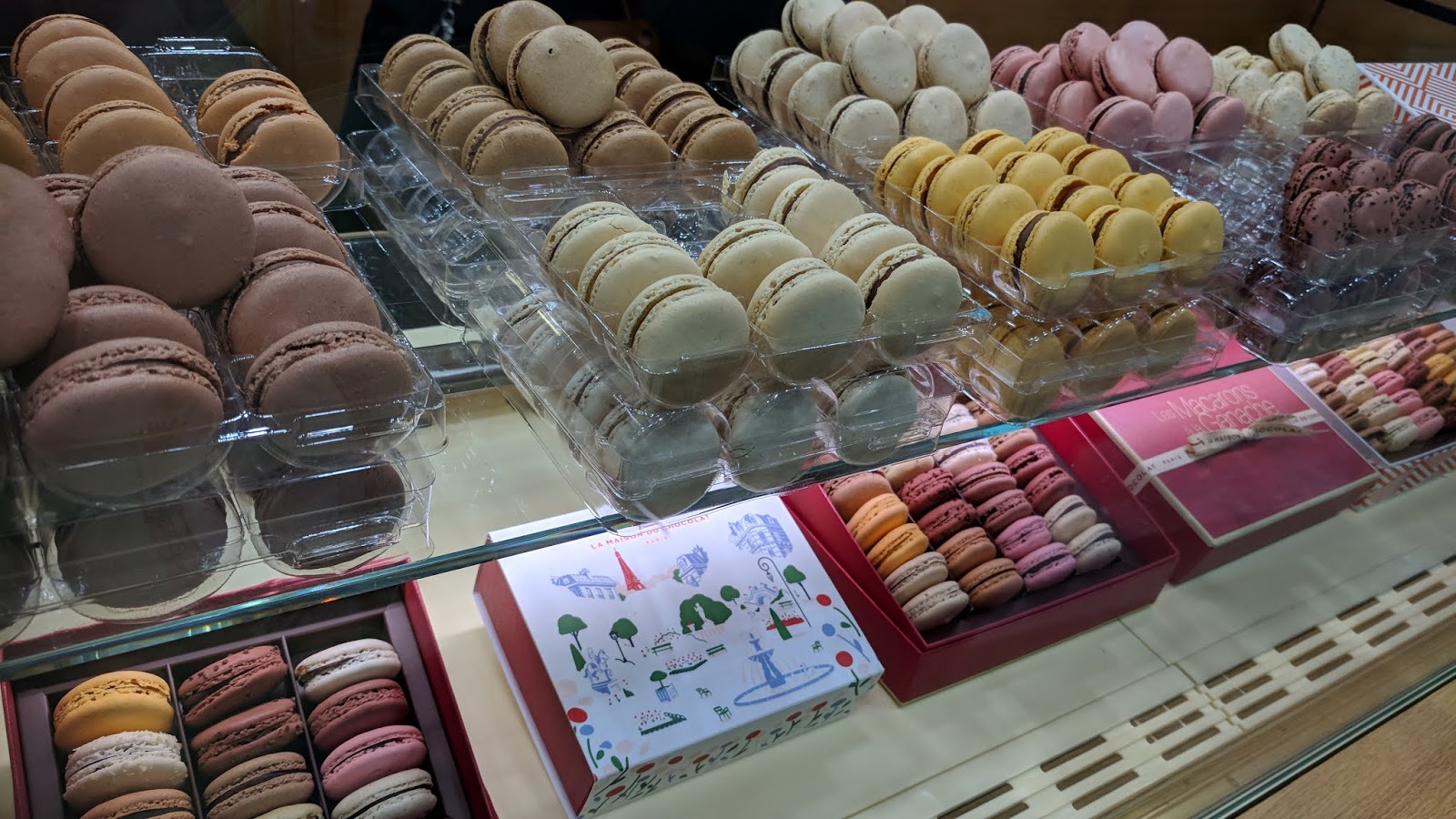 Macarons at La Maison du Chocolat at Charles De Gaulle Airport, Paris, France