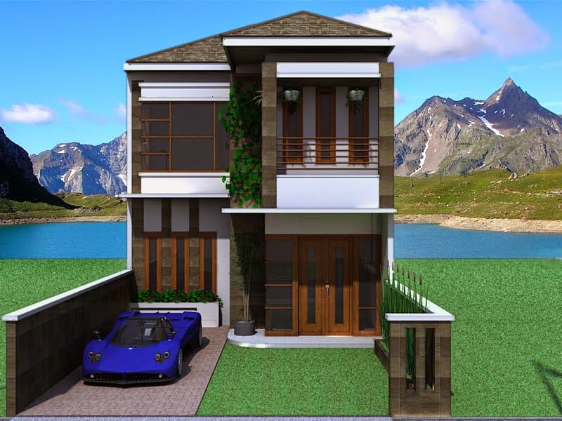 Desain Rumah  Minimalis  2 Lantai Tampak  Depan  Gambar  Foto  Desain Rumah 