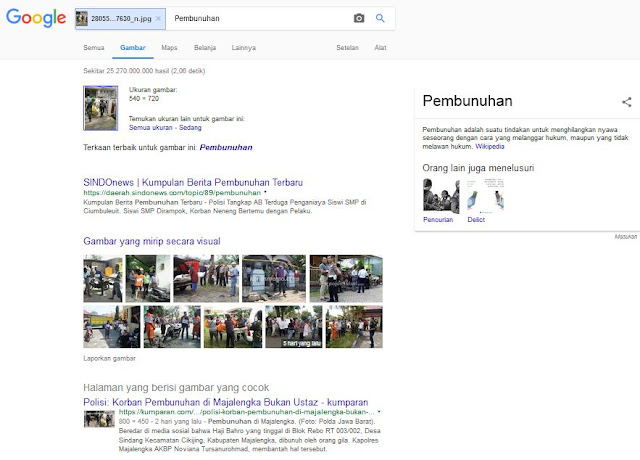 Mengecek Gambar Hoax di Facebook