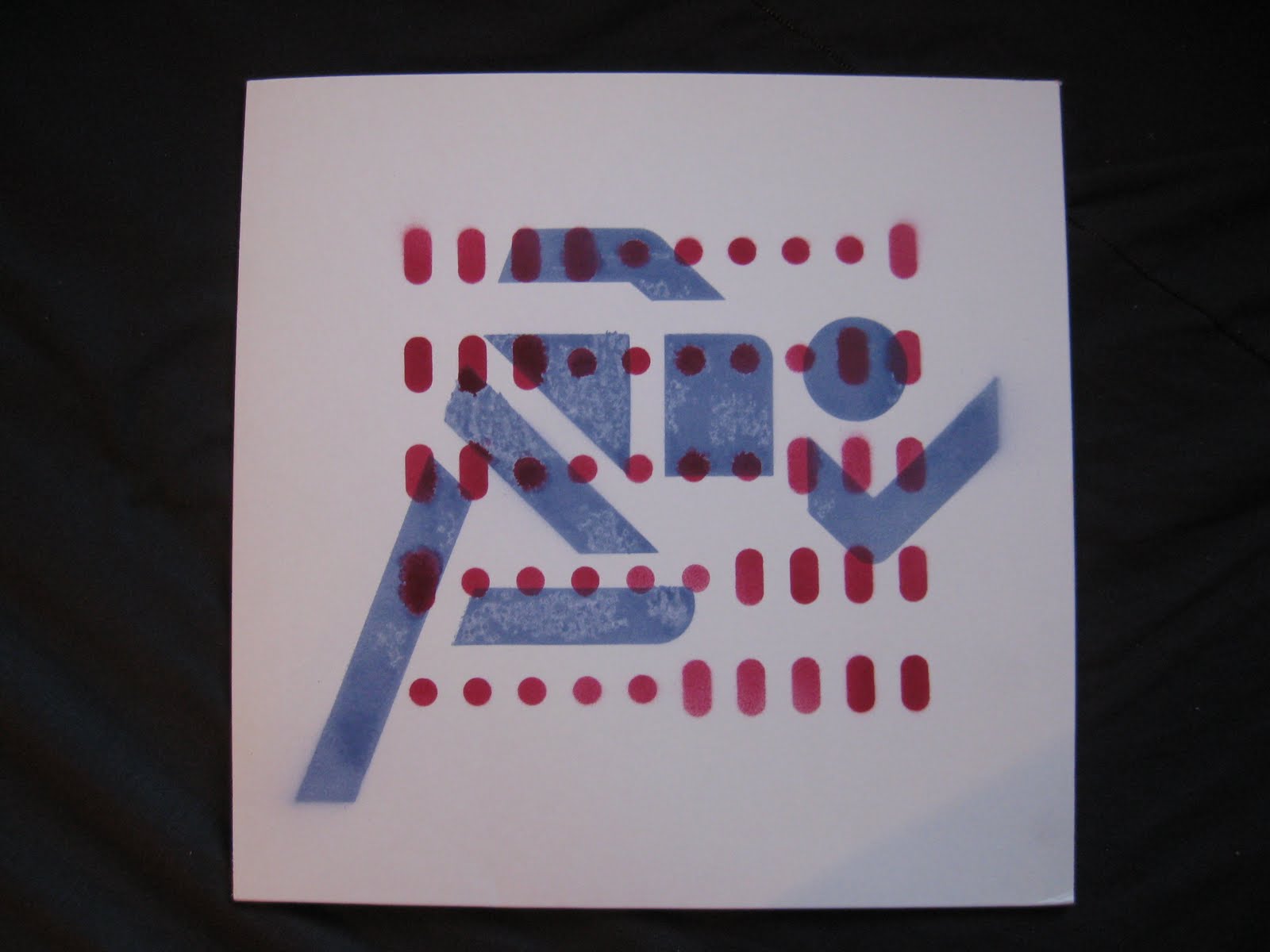 unimportant Abstract stencils (as album covers)