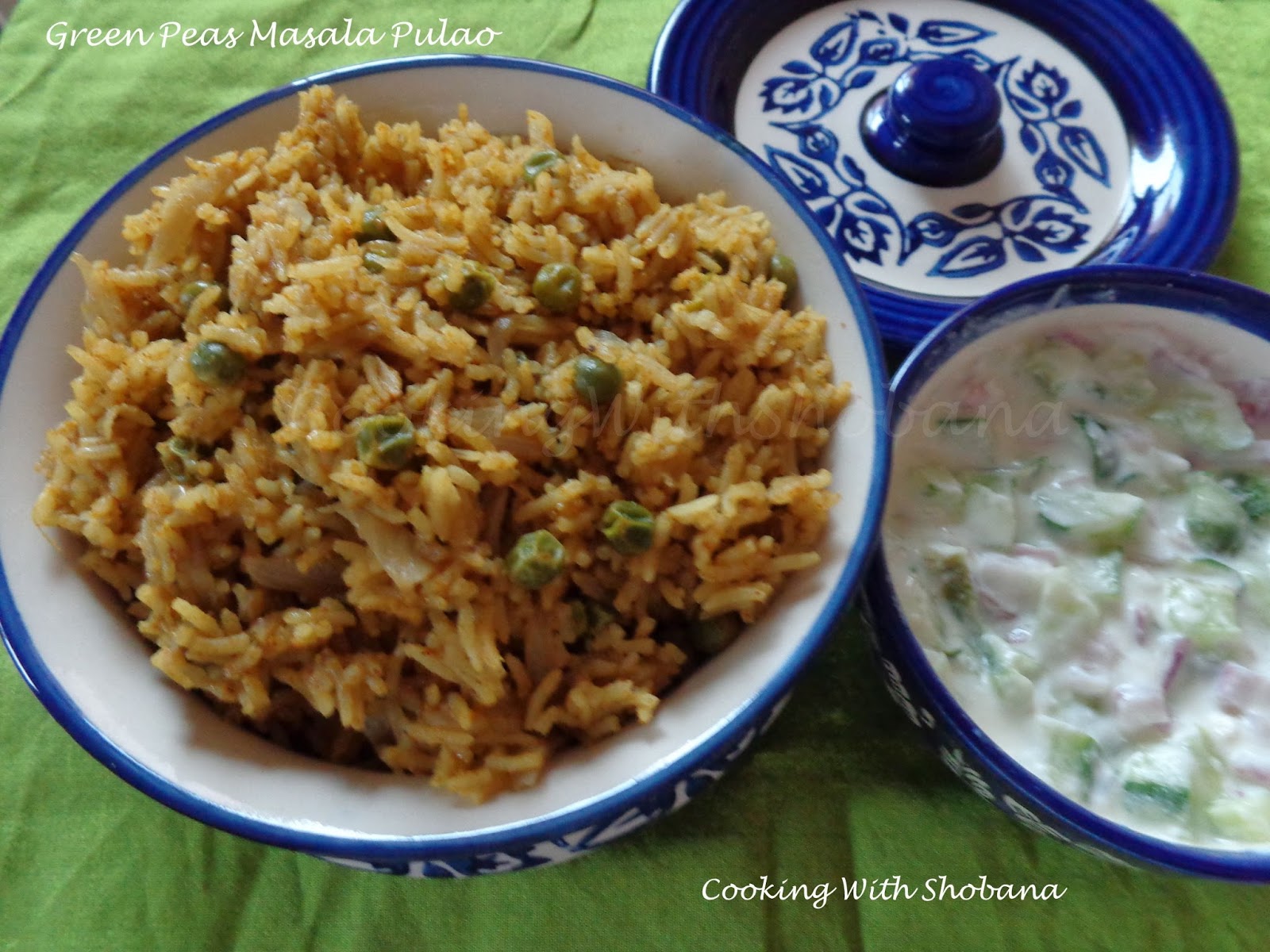 Cooking With Shobana GREEN PEAS MASALA PULAO