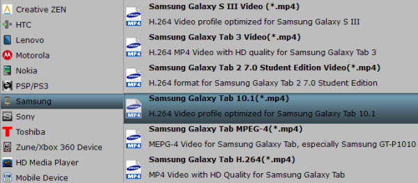  Rip Blu-ray movie to Galaxy Tab 2 10.1