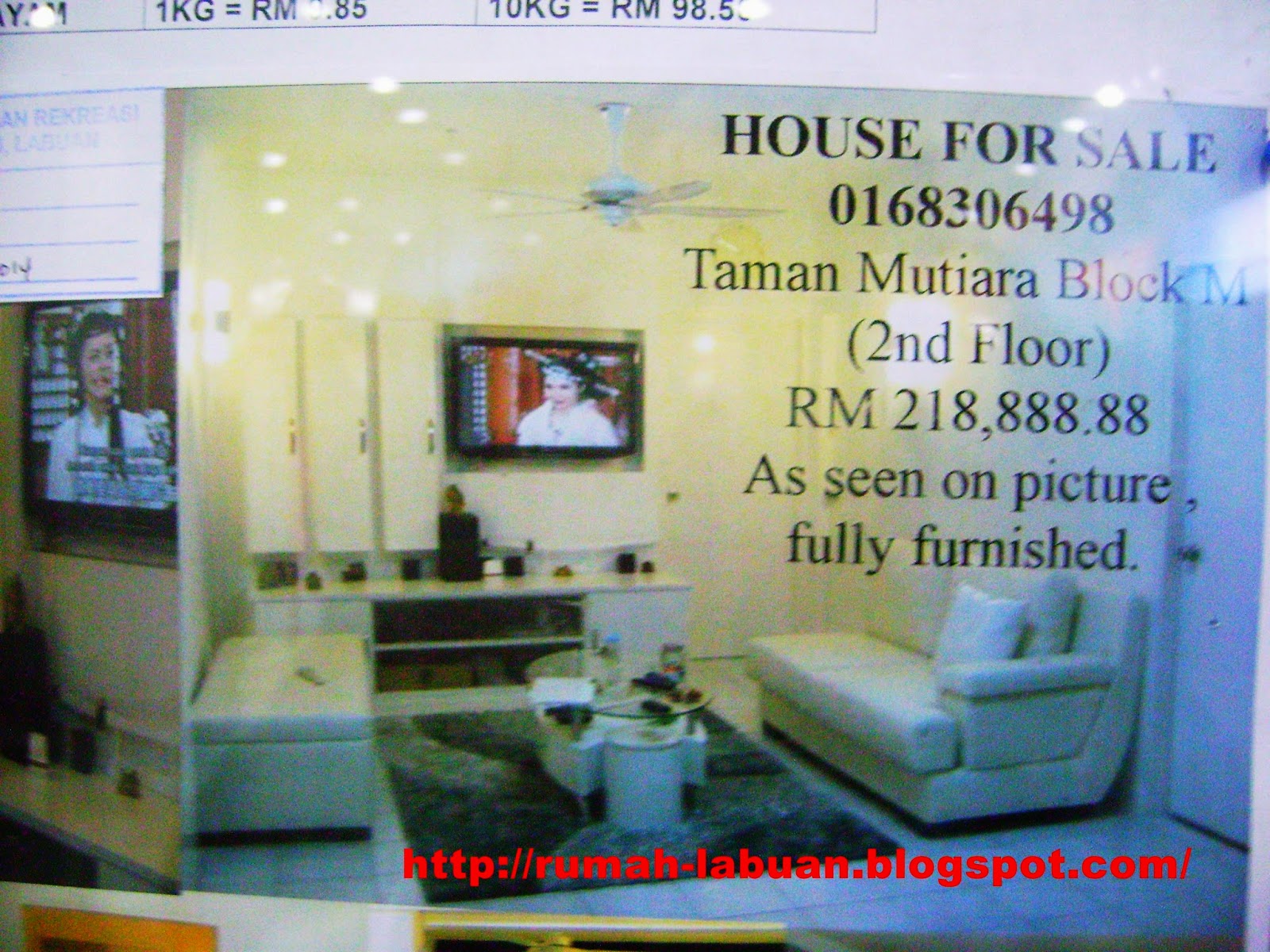 Rumah Untuk Di JUAL dan Di SEWA Area Labuan house for sale at taman