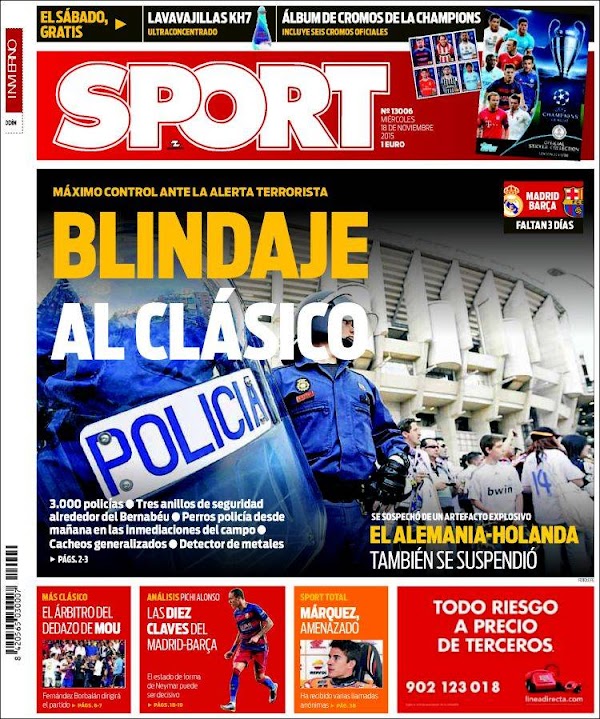 FC Barcelona, Sport: "Blindaje al Clásico"