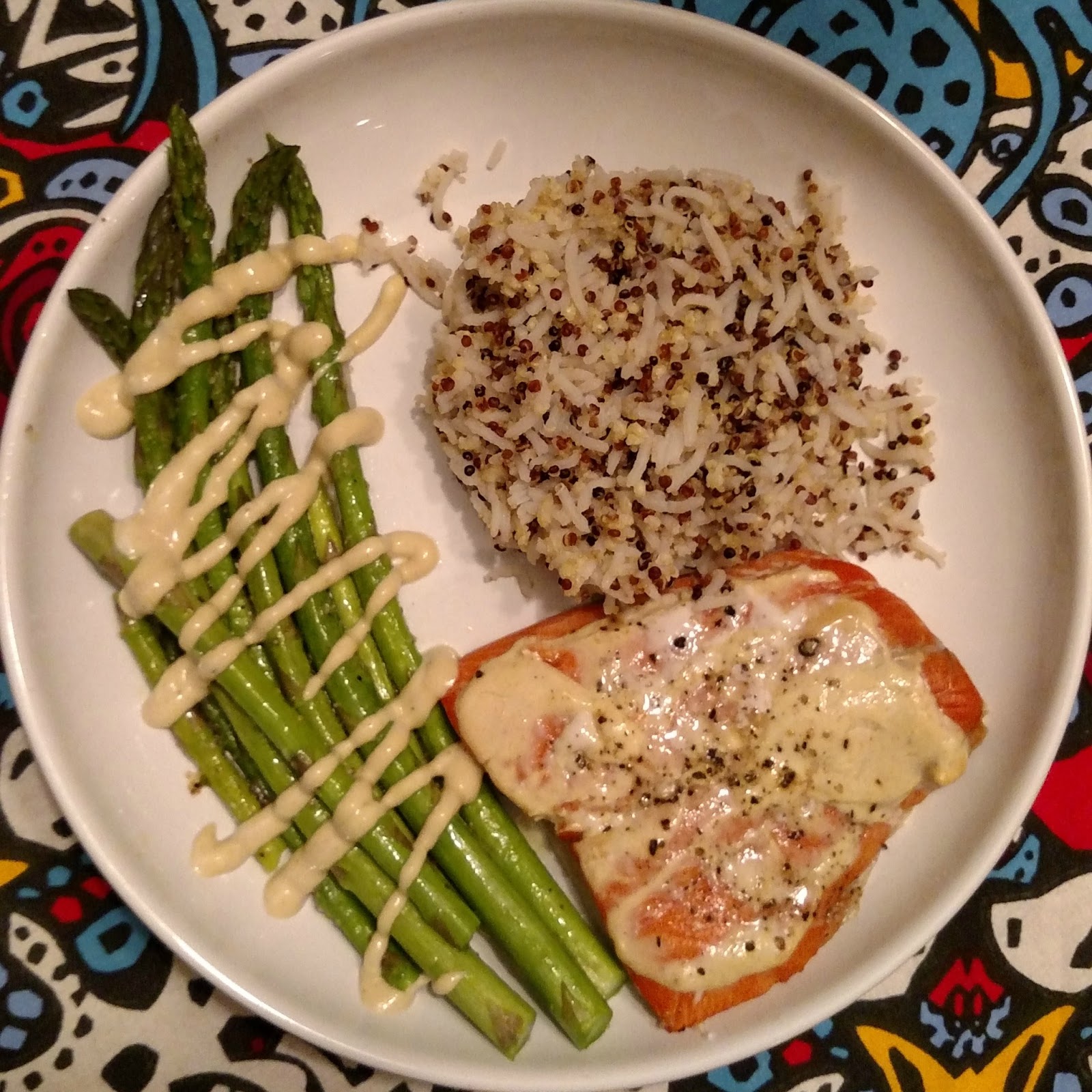 Mom, What's For Dinner?: Moist Baked Mustard Salmon with Asparagus