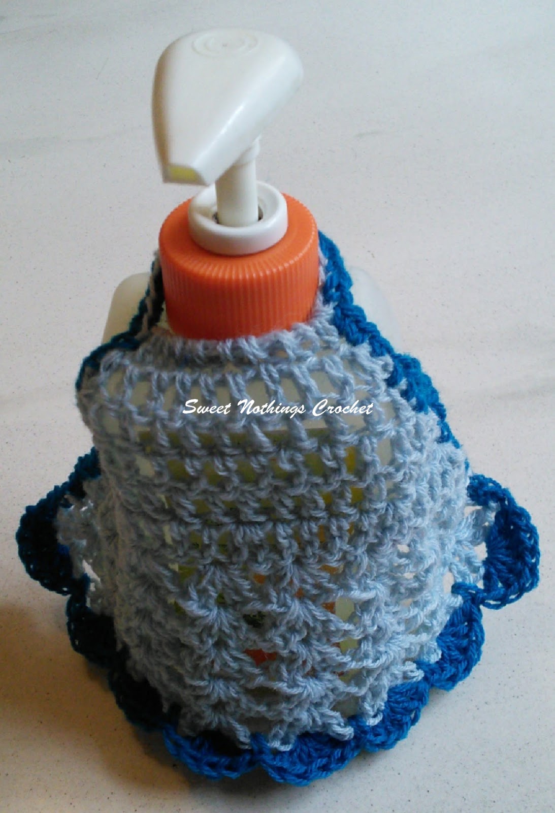 Sweet Nothings Crochet SOAP DISPENSER COVER 2 APRON 2
