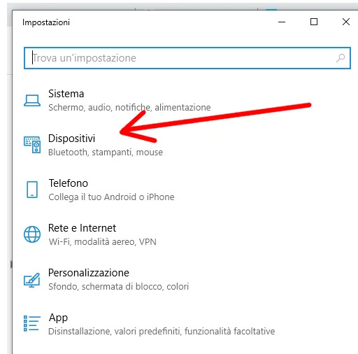Inviare file tramite Bluetooth in Windows 10