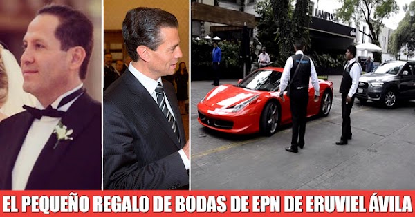  Peña Nieto da un Ferrari de regalo de bodas al gobernador Eruviel Ávila.