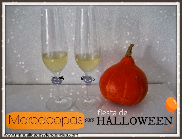 Marca copas para fiesta Halloween / Halloween glass markers / Marqueur de verres pour Halloween