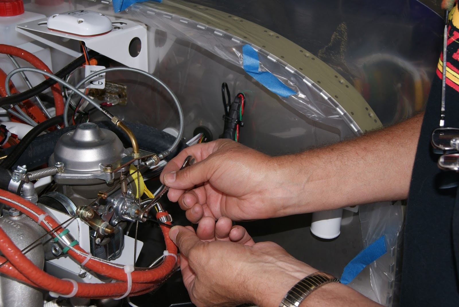 DOG Aviation John's RV12 Blog Carburetor Choke Controls Installed