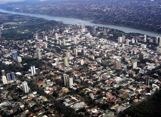 imagem aérea de Foz do Iguaçu