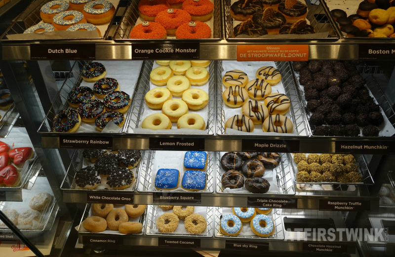 Dunkin' Donuts Netherlands Amsterdam donut showcase