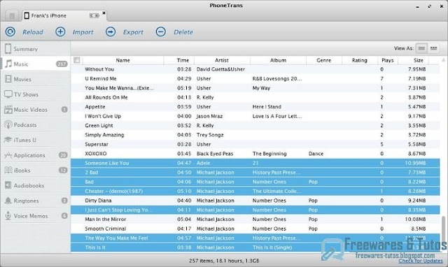 PhoneTrans : un logiciel gratuit comme alternative à iTunes