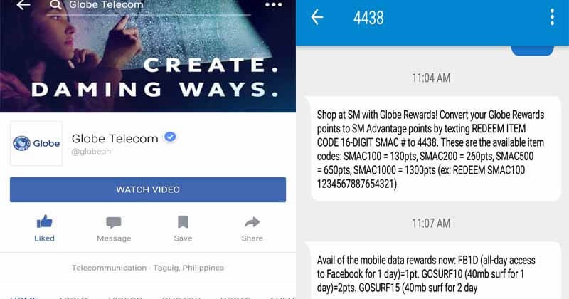 globe rewards balance inquiry