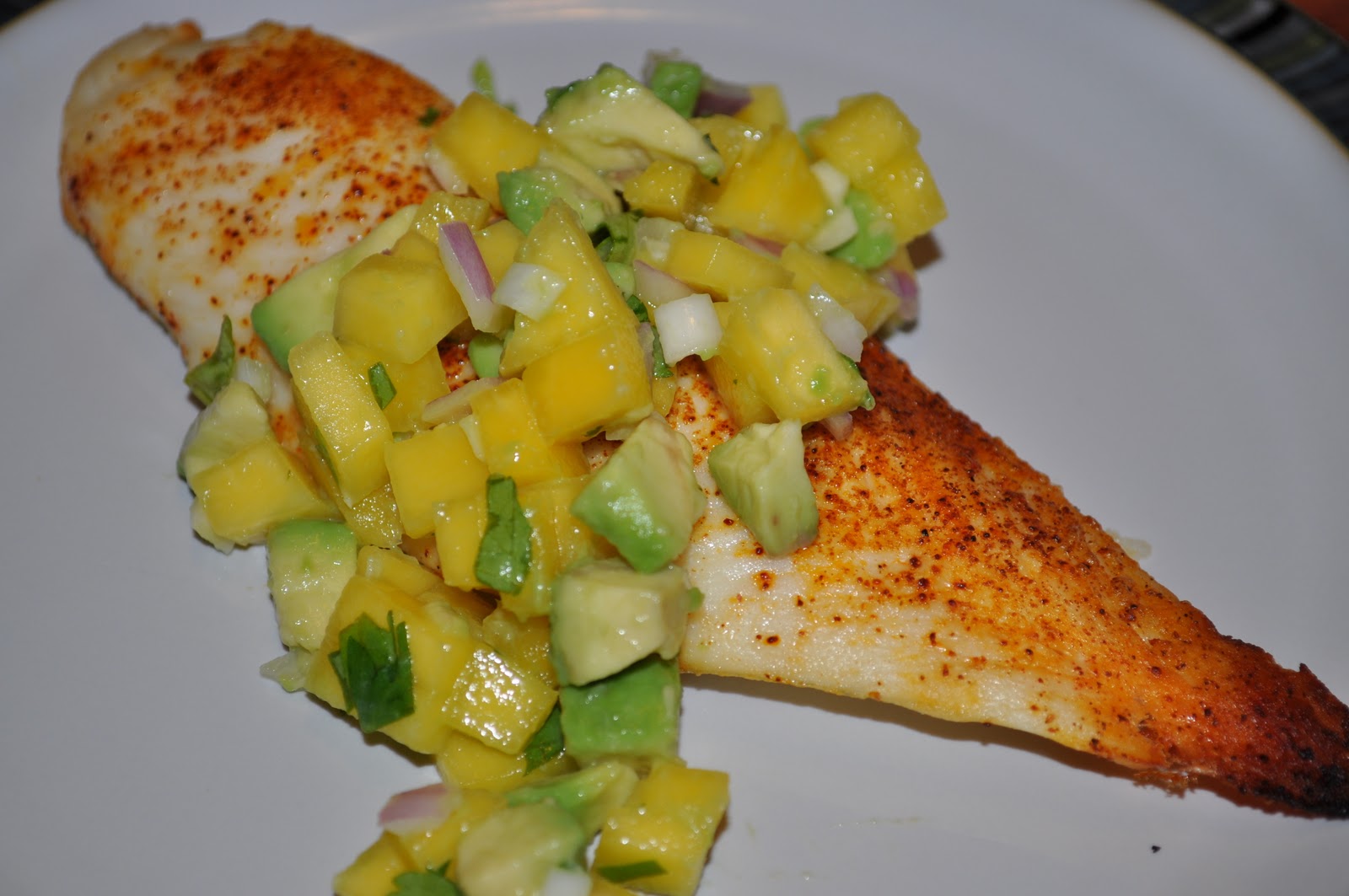 This Recycled Life Baked Tilapia with MangoAvocado Salsa