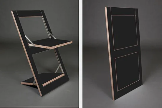 kursi lipat kreatif dari plywood