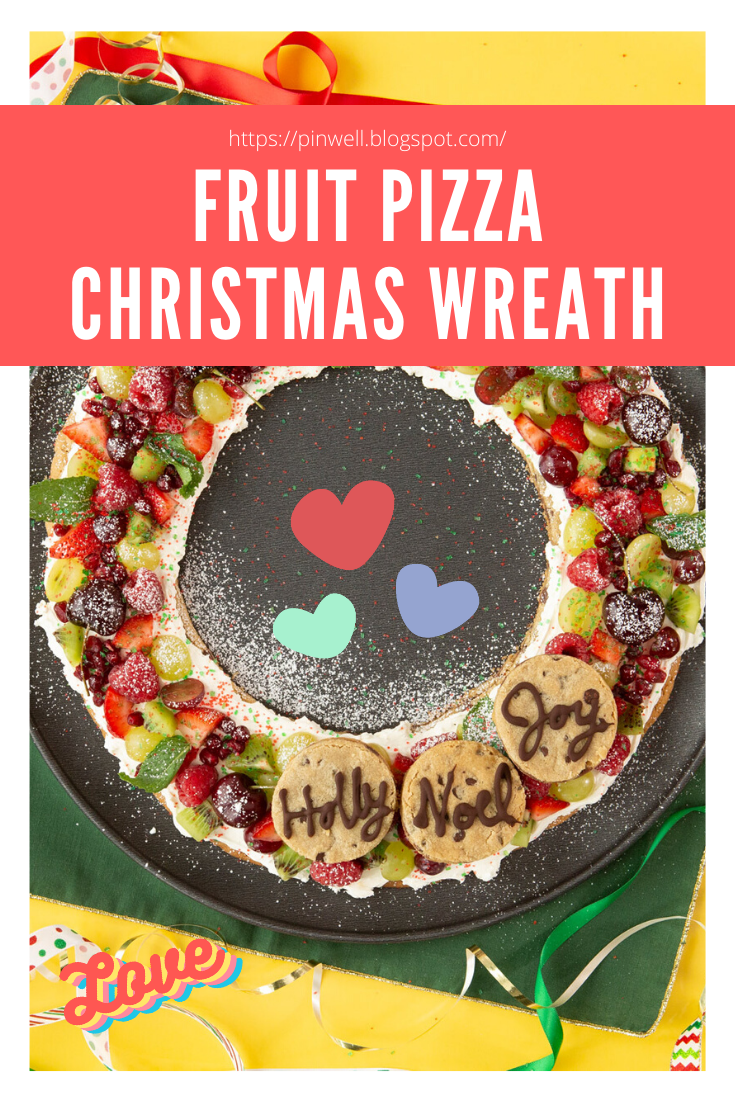 Fruit Pizza Christmas Wreath