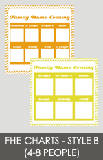 Family Home Evening Chart Ideas
