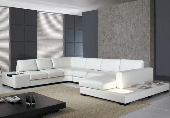 The Ultra Modern White Leather Sectional Sofa for Contemporary Living ...
