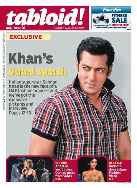 Salman Khan on the cover page of tabloid! magazine