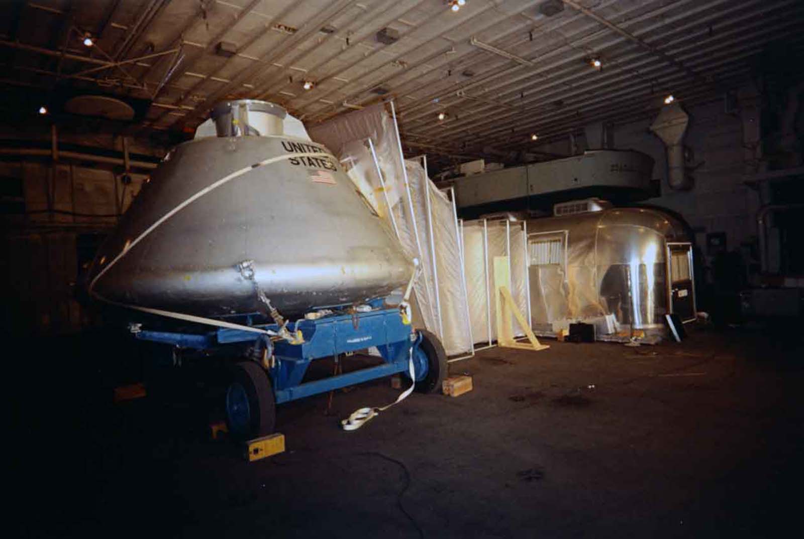 Inside the mobile quarantine facility for Apollo 11.