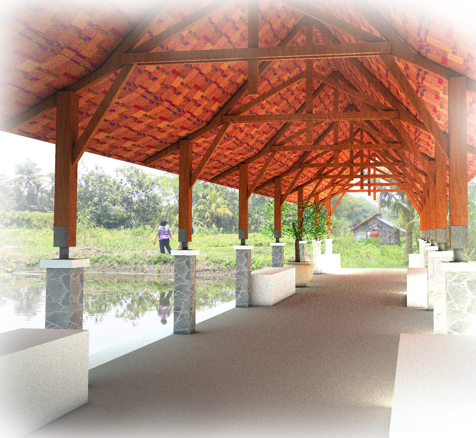 pintukayustudio Kolam Pemancingan,Taman sederhana