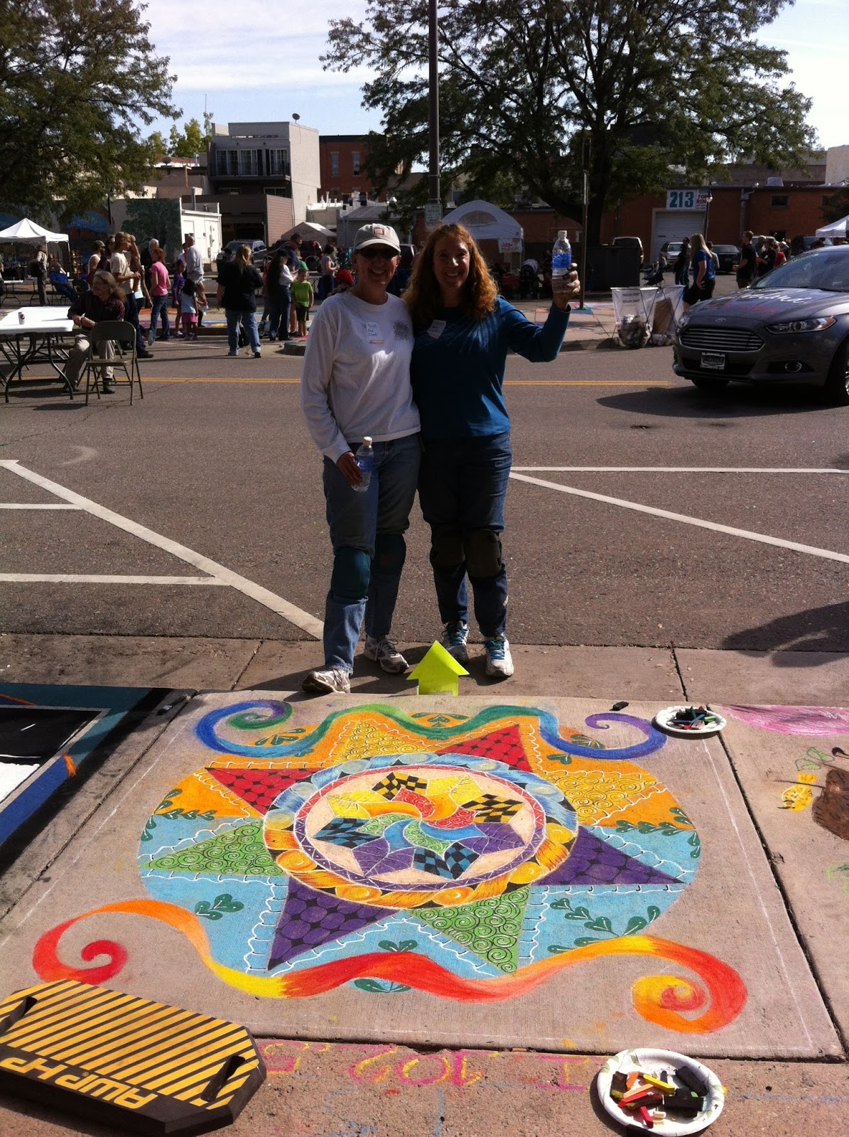 Tangled Ink Art Pastels on 5th Sidewalk Art