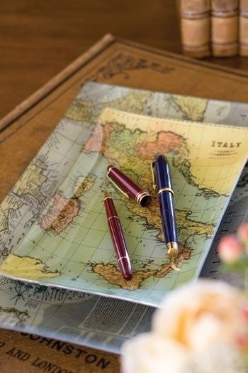 13. Map Plate - 19 DIY Projects For The Travel Obsessed