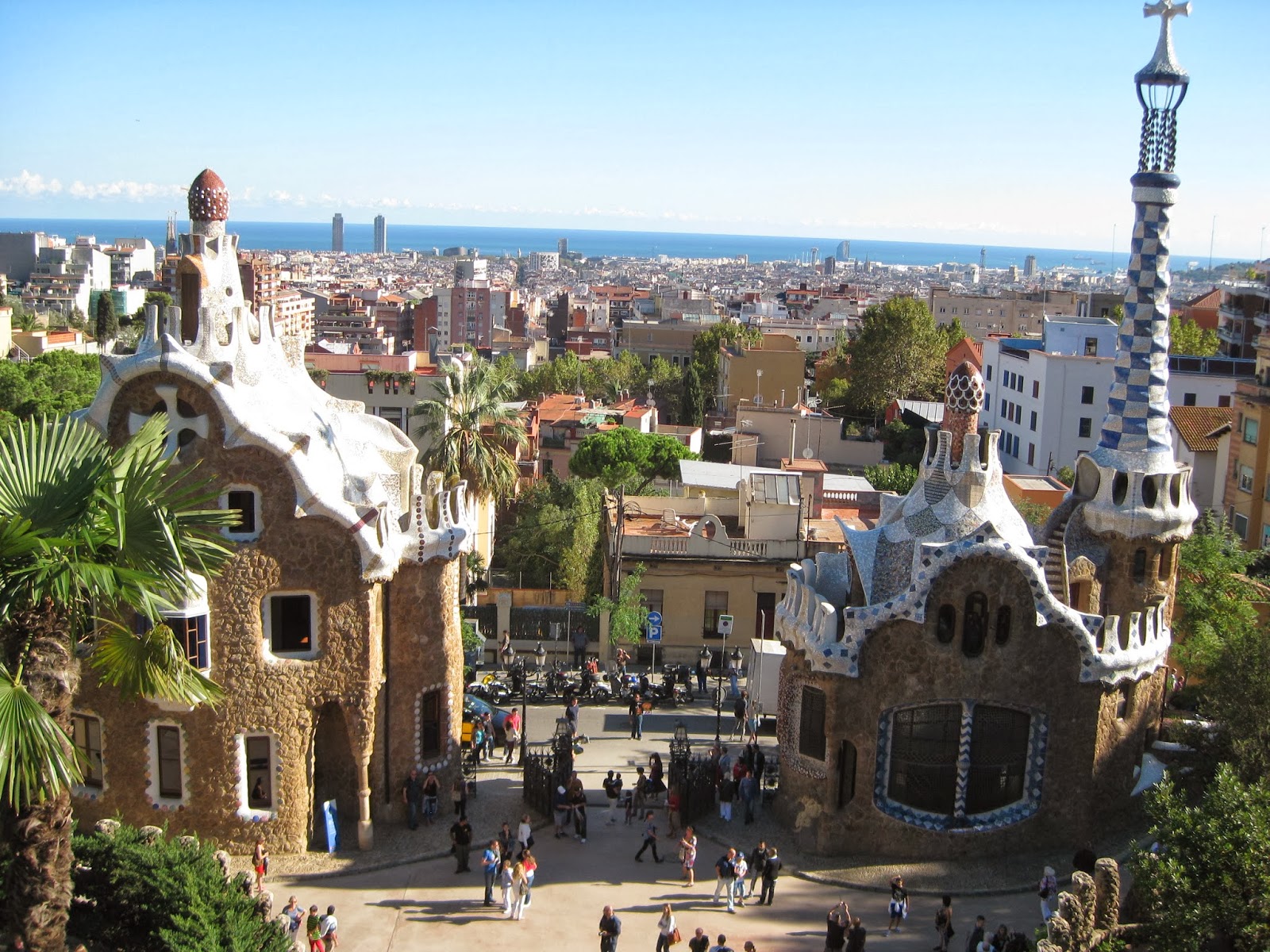 Barcelona - the only 2 houses Gaudi finished in Park Guell