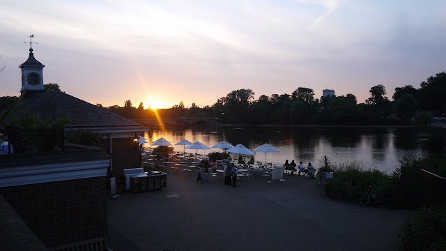 Sunset at Hyde Park Serpentine Lido