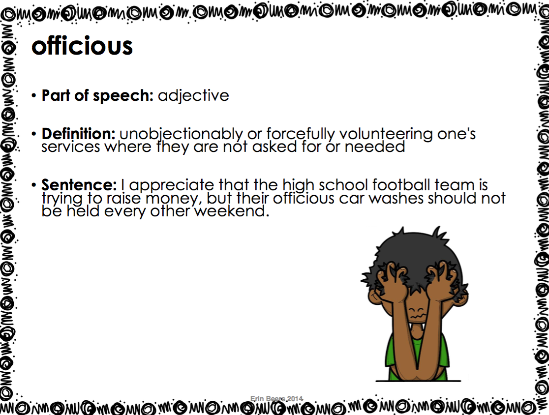 5th Grade Crickets: Word of the Day