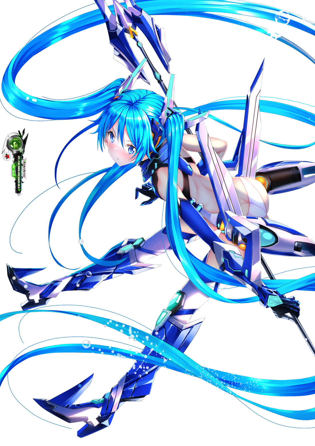 Ore Twintail ni Narimasu:Tail Blue AW Aqua Battle Render | ORS Anime
